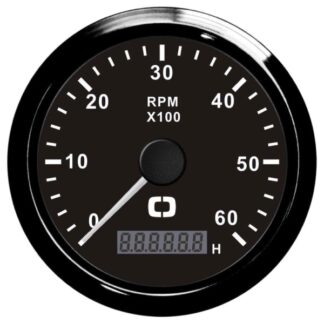 Contagiri 0-6000 RPM nero/nera - 27.325.03 Osculati Strumentazione motore ed impianti