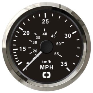 Spidometro Pitot 0-35 MPH nero/lucida - 27.326.08 Osculati Strumentazione motore ed impianti