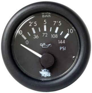 Pressione olio 0-10 bar 24 V nero - 27.430.02 Osculati Strumentazione motore ed impianti