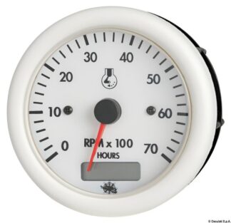 Contagiri 2/4 tempi 12 V bianco con contaore - 27.521.05 Osculati Strumentazione motore ed impianti