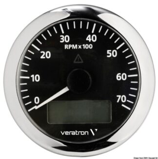 Contagiri 7000 RPM nero - 27.580.04 Osculati Strumentazione motore ed impianti