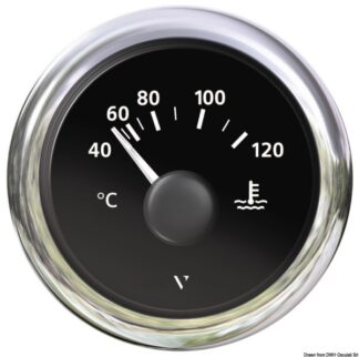 Termometro acqua nero - 27.588.01 Osculati Strumentazione motore ed impianti