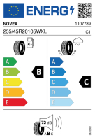 Pneumatici Auto Estivi NOVEX SUVA5 255/45 R20 105W XL - immagine 2