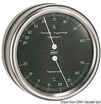 Termo/igrometro Barigo Orion quadrante nero - 28.082.91 Osculati Strumentazione meteorologica