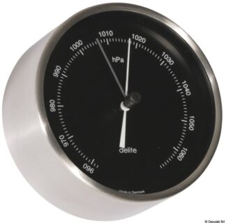 Barometro Clausen inox satinato/nero - 28.859.12 Osculati Strumentazione meteorologica