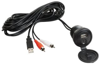 Cavo ausiliare USB-AUX con frontalino stagno - 29.530.08 Osculati Autoradio barca FM Bluetooth USB MP3