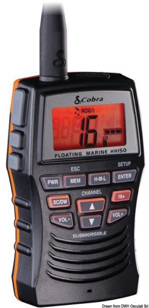 Cobra Bluebound 150E - VHF Portatile - 29.661.08 Osculati VHF portatili ed accessori