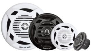 Coppia di casse a doppio cono 6,5'' 2x60 W nere - 29.741.08 Osculati Casse altoparlanti stereo impermeabili