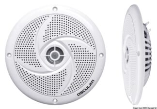 Coppia di casse stereo ultra piatte doppio cono bianche 6,5" - 29.742.05 Osculati Casse altoparlanti stereo impermeabili