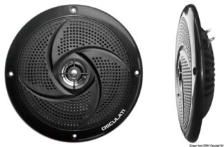 Coppia di casse stereo ultra piatte doppio cono nere 6,5" - 29.742.06 Osculati Casse altoparlanti stereo impermeabili