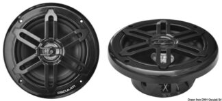 Coppia di casse stereo doppio cono nere 8" - 2X180W - 29.743.06 Osculati Casse altoparlanti stereo impermeabili