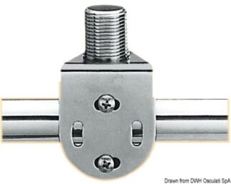 Supporto inox per pulpito perGPS/VHF - 29.862.33 Osculati Basi ed accessori per antenne VHF e radar