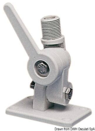 Base snodata a cremagliera per antenna - 29.898.00 Osculati Basi ed accessori per antenne VHF e radar