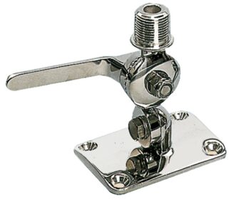 Base inox a doppio snodo per antenna - 29.899.00 Osculati Basi ed accessori per antenne VHF e radar