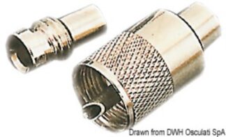 Spina connessione VHF con riduzione - 29.903.10 Osculati Basi ed accessori per antenne VHF e radar