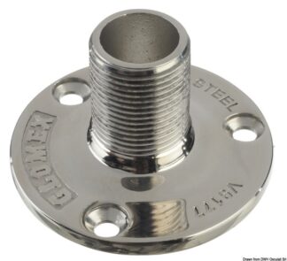Base tonda inox Glomex 98 mm - 29.917.40 Osculati Basi ed accessori per antenne VHF e radar
