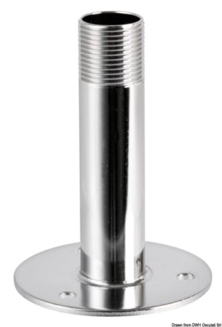 Base tonda Inox 106 mm - 29.917.41 Osculati Basi ed accessori per antenne VHF e radar
