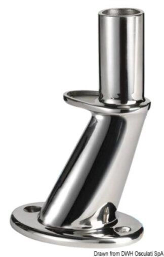Base inox Glomex 126 mm - 29.927.01 Osculati Antenne TV digitali terrestri omni-direzionali e direttive GLOMEX