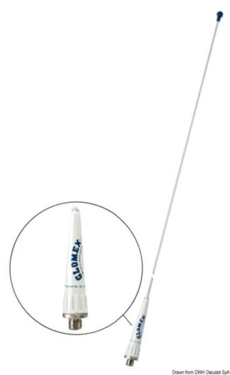 Antenna VHF GLOMEX Glomeasy Line - 29.990.02 Osculati Antenne Glomeasy Line ad installazione rapida