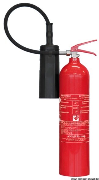 Estintore Solas CO2 5 Kg MED - 31.452.05 Osculati Estintori