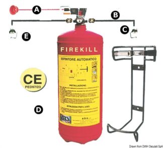 Estintore Firekill con pressostato 12 kg - 31.519.22 Osculati Estintori