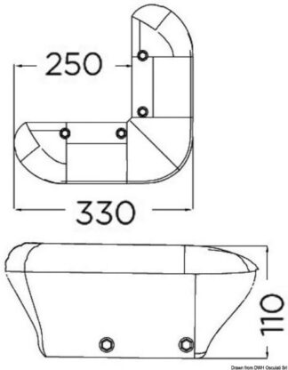 Protezione per pontile 330 mm blu - 33.519.08 Osculati Boe, parabordi