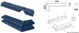 Protezione per pontile 640 + 220 mm blu - 33.519.11 Osculati