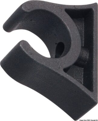 Clip nera per tubi 50 mm - 34.358.50 Osculati Tendalini