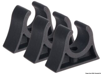 Clip nera per tubi 60/65 mm - 34.358.60 Osculati Ganci e clip porta-remi ed usi vari