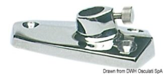 Basetta ABS cromato per asta 35.390.00 - 35.390.03 Osculati Segnavento, bandiere, portachiavi