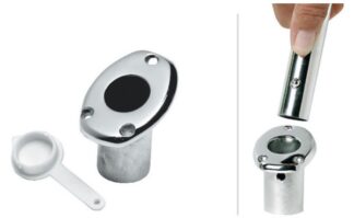 Base portabandiera ad incasso per diametro 20 mm - 35.390.20 Osculati Segnavento, bandiere, portachiavi