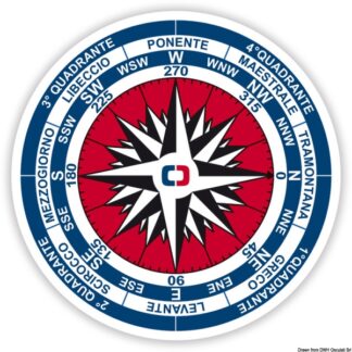 Adesivo rosa dei venti - 35.452.87 Osculati Segnavento, bandiere, portachiavi