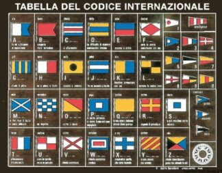 Tabella codice internazionale su legno - 35.452.89 Osculati Segnavento, bandiere, portachiavi