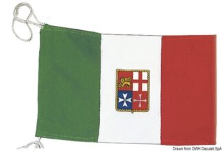 Bandiera Italia Marina Mercantile 70 x 100 cm - 35.453.15 Osculati Segnavento, bandiere, portachiavi