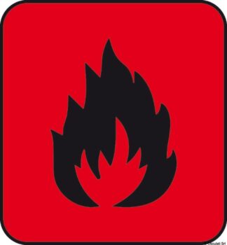 Adesivo pericolo incendio (foglio da 10 loghi) 25x27 - 35.464.06 Osculati Segnavento, bandiere, portachiavi