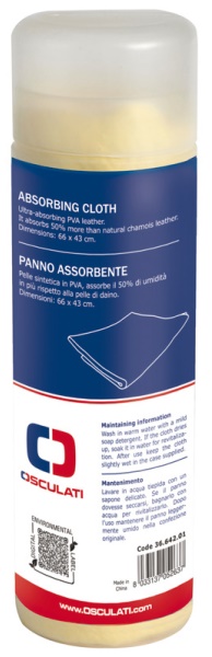 Panno assorbente PVA 66x64 cm giallo - 36.642.02 Osculati Kit pulizia, teleria