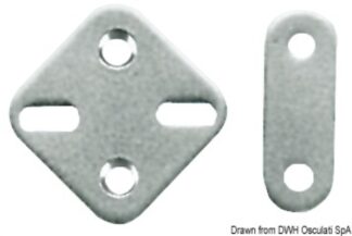 Piastrina inox 44x44 mm - 37.260.83 Osculati Viteria