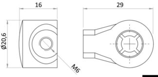 Testine in plastica BSP- 6mm x molle a gas - 38.020.99 Osculati Molle a gas, ferramenta inox