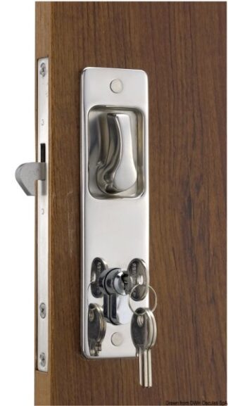 Serratura tipo Yale esterna 16/38 mm sporgente - 38.128.21 Osculati Molle a gas, ferramenta inox