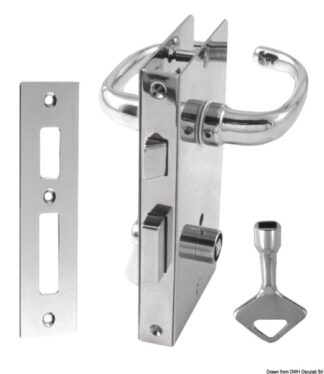 Serratura dx senza maniglia - 38.135.04 Osculati Molle a gas, ferramenta inox