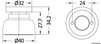 Fermaporte magnetico ott.cr. - 38.155.20 Osculati Molle a gas, ferramenta inox