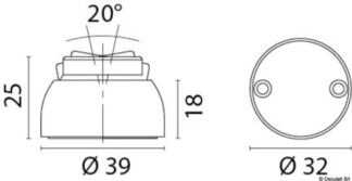 Fermaporte magnetico 7,5 Kg uso esterno in ottone cromato - 38.155.21 Osculati Molle a gas, ferramenta inox