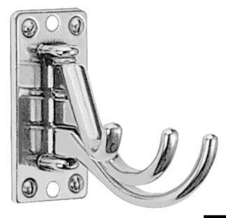 Appendiabiti 3 ganci ottone cromato 73x36 - 38.162.01 Osculati Molle a gas, ferramenta inox