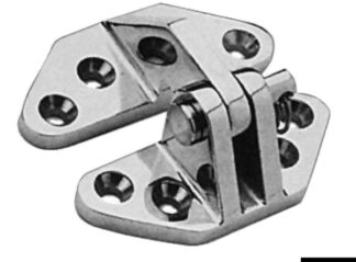 Cerniera per boccaporti 67x73 - 38.198.01 Osculati Molle a gas, ferramenta inox