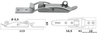 Chiusura a leva inox kg. 250 - 38.206.01 Osculati Molle a gas, ferramenta inox