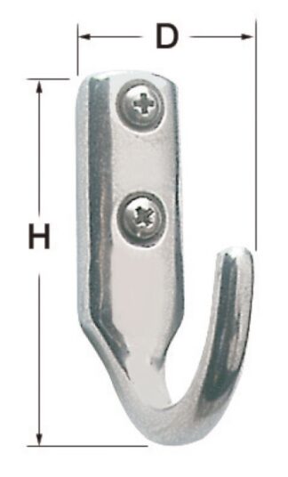 Gancetto inox  33x53 mm - 38.313.45 Osculati Molle a gas, ferramenta inox