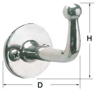 Gancetto inox 47x27 mm - 38.313.70 Osculati Molle a gas, ferramenta inox