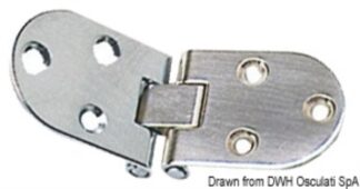 Cerniera a filo inox 84x30 mm - 38.440.06 Osculati Molle a gas, ferramenta inox