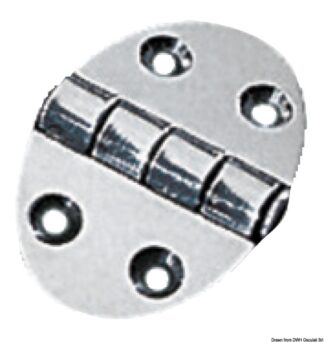 Cerniera 35x51mm 1,5mm viti - 38.450.01 Osculati Molle a gas, ferramenta inox