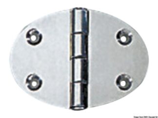Cerniera 48x67mm 2mm viti - 38.450.02 Osculati Molle a gas, ferramenta inox